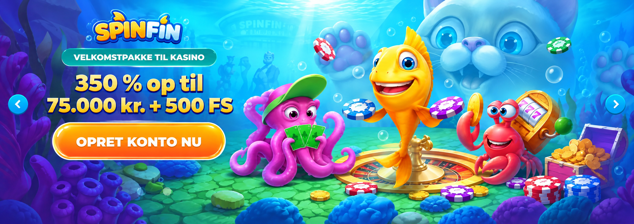 Spinfin homepage hero banner